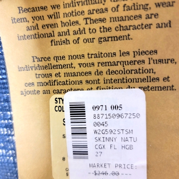 NEW NEW NEW!!! True Religion Metallic Jeans Size 27. #211 - Picture 4 of 5